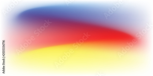 Modern abstract background with vibrant mesh gradient of red, blue, and yellow blurred colors for creative digital marketing, soft artistic posters, or professional web header designs.