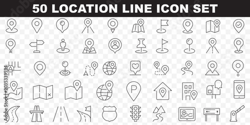 Foto Map and location icon set