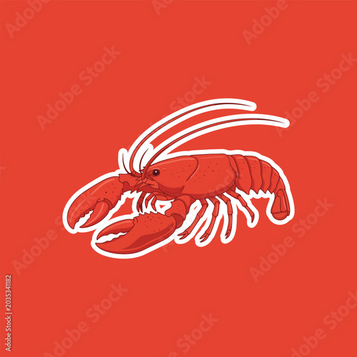 Detailed side view of crayfish shell