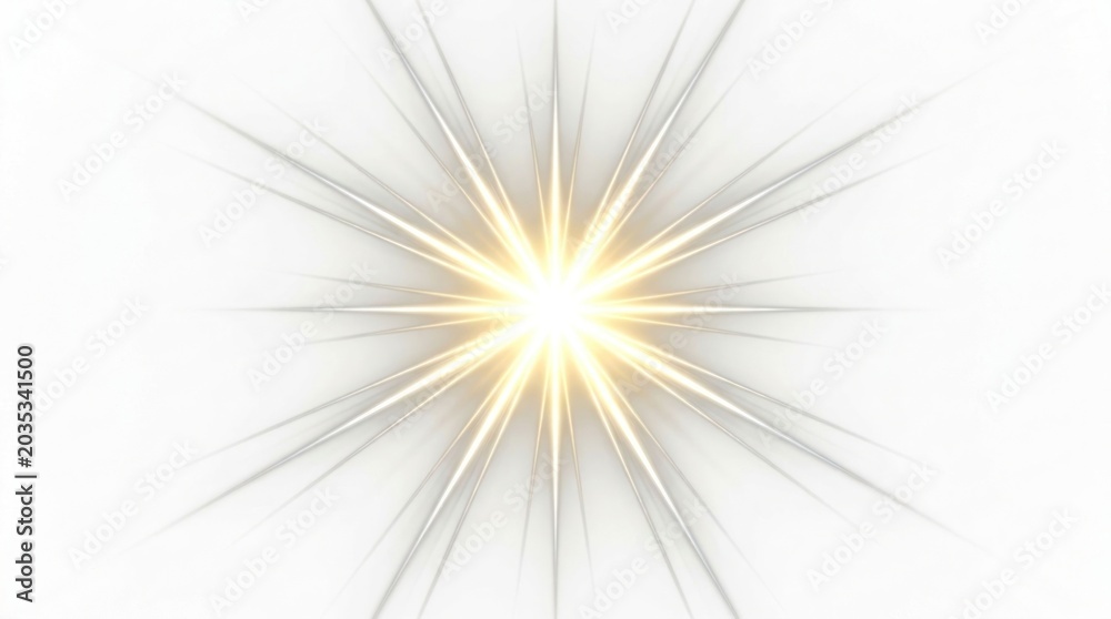 Fototapeta premium Bright Starburst Light Effect with Radiant Rays.