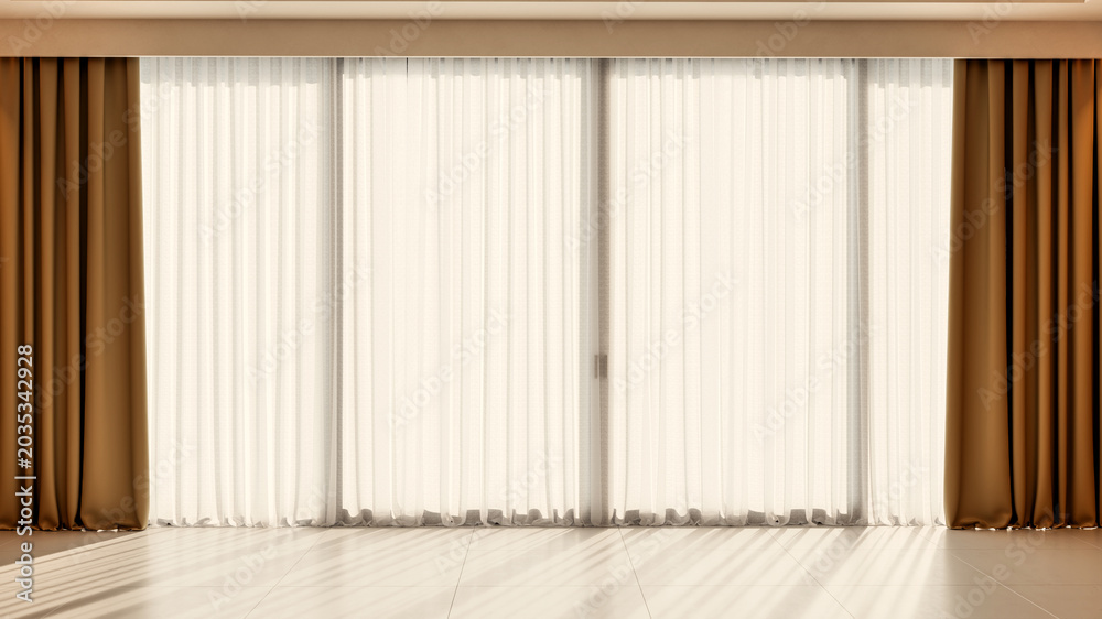 Fototapeta premium 3D render, illustration Large Luxury modern living room interior, brutalist architecture realistic lighting, Graphic Overlay wide angle, contemporary furniture, clean lines, minimalist decor, elegan