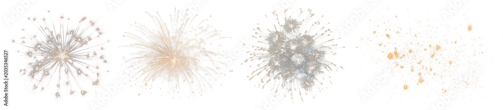 Fototapeta premium PNG Vibrant fireworks burst celebration, transparent background