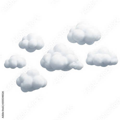 White abstract smoke clouds swirling in motion isolated on transparent background