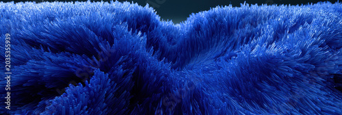 Blue abstract 3d render fiber texture digital wave futuristic background macro detail neon glow motion concept soft focus surreal art blue abstract 3d render fiber texture digital wave futuristic
