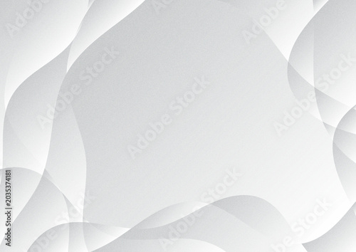 Elegant Abstract White and Silver Background with Flowing Curves