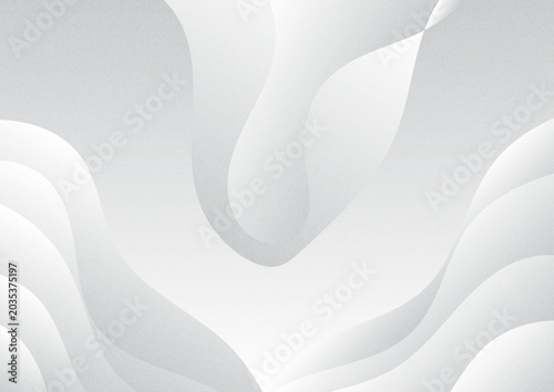 Elegant Wavy Grey and White Abstract Background with Grain Effect
