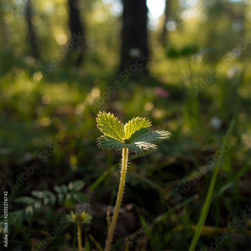leaves grow in the forest
