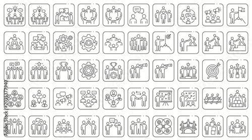 Tableau sur toile Collection of various crown icons.