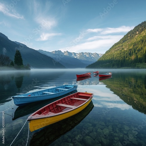 Strbske pleso nestled in the majestic 