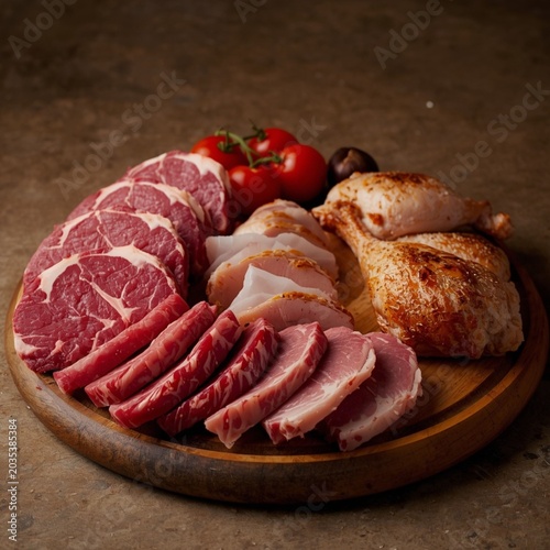 a bunch of meat
