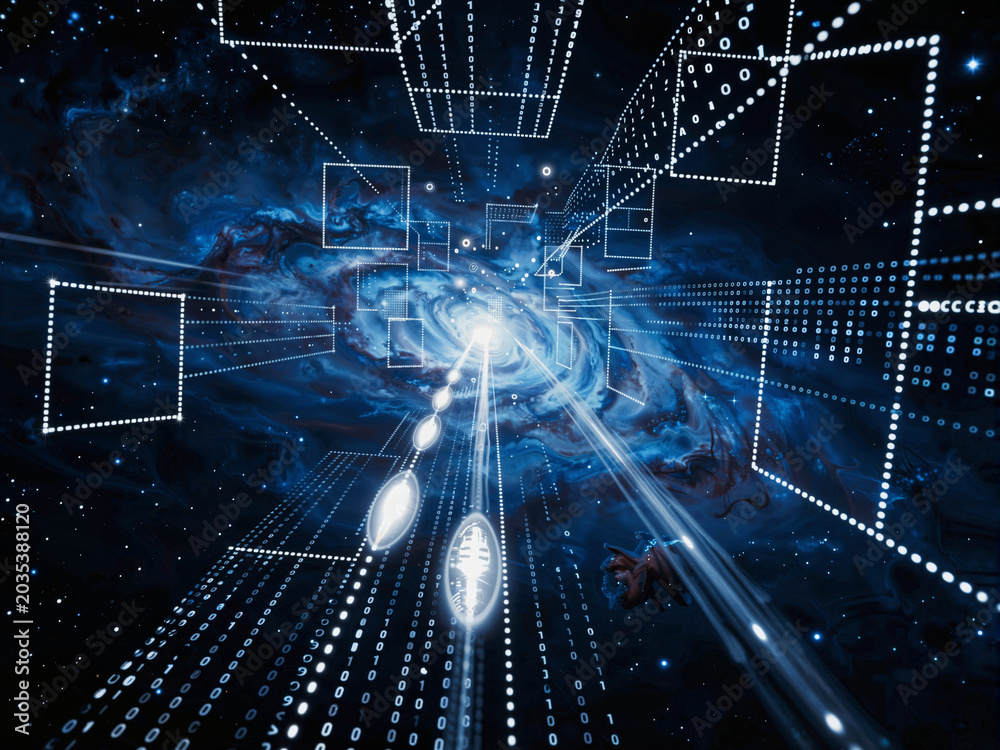 Obraz premium Digital Technology Universe Space