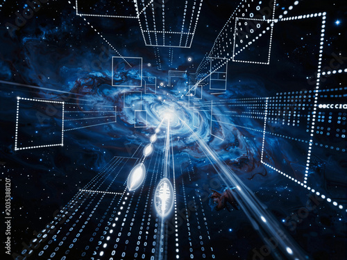 Digital Technology Universe Space