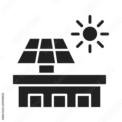 Solar Panel Building Icon