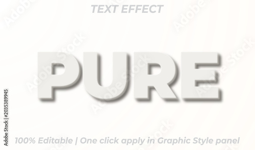 Minimalist White Ceramic 3D Text Effect with Elegant Matte Porcelain Style