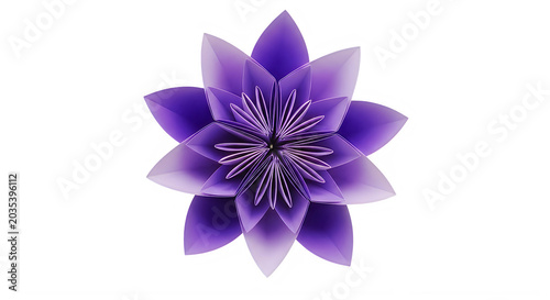 Purple lotus flower graphic design element