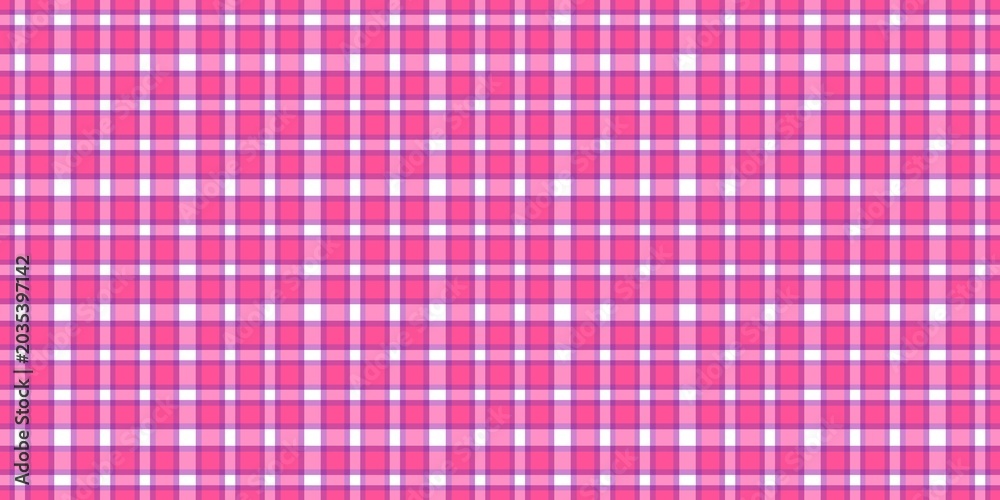 Naklejka premium Seamless pink and purple plaid pattern. Gingham checkered geometric background for textiles, wrapping paper, or digital design.