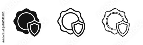 Bild auf Leinwand UV protection and sun shield icons - Solid, outline, and doodle styles for skin