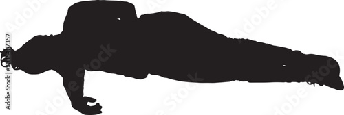 vector,   silhouette of a woman lying on the ground