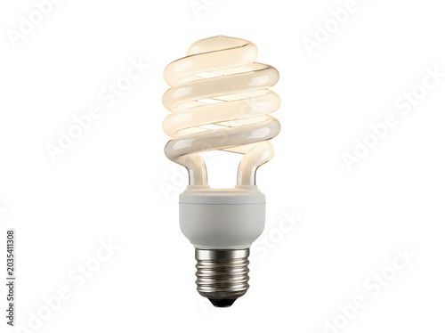 Spiral energy saving light bulb
