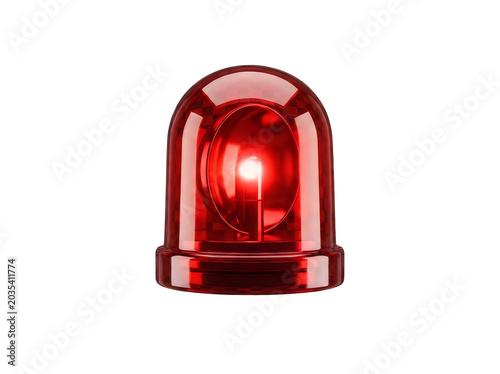 Red emergency light beacon