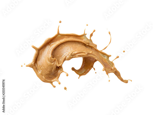 Brown liquid splash