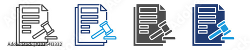 Foto lawsuit icon set multiple style
