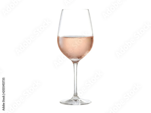 Rose wine in a glass
