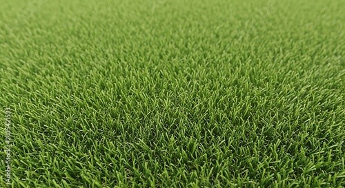 A detailed view of lush, artificial grass blades showcasing a well maintained, summer ready surface with a fresh and inviting appearance.