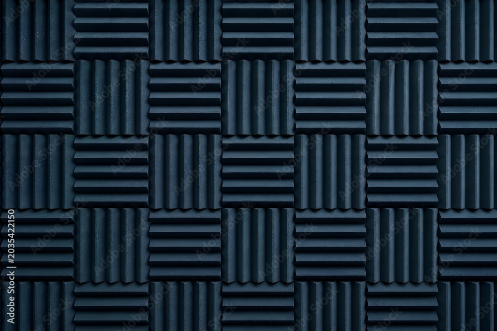Fototapeta premium Blue Acoustic Foam Wall Texture