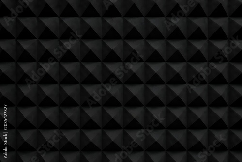 Black Pyramid Acoustic Foam Wall Texture