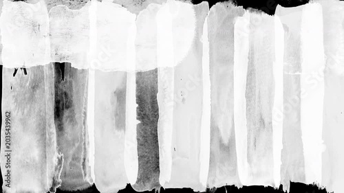 Beautiful white watercolor ink drops transition on black background