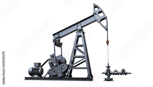 Oil pump jack and wellhead equipment