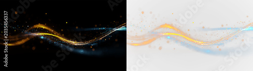 Colorful swirls of dust and light dance on a bright background in a creative display of abstract forms and textures, light overlay, PNG