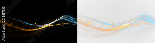 Colorful swirls of dust and light dance on a bright background in a creative display of abstract forms and textures, light overlay, PNG