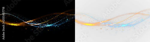 Colorful swirls of dust and light dance on a bright background in a creative display of abstract forms and textures, light overlay, PNG