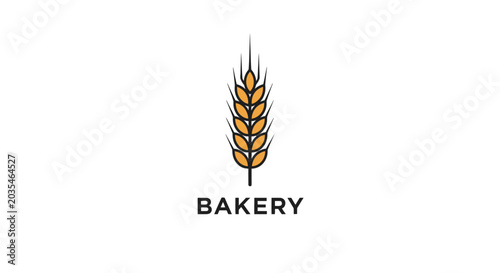 Fotografia Bakery wheat logo with bread symbol.