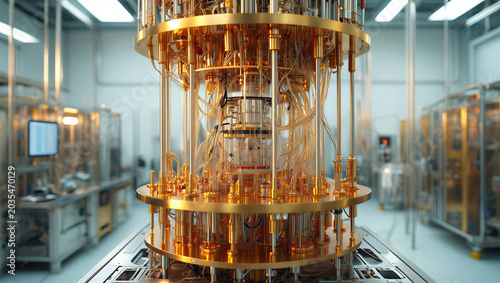Golden quantum computer in a modern research laboratory