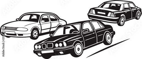 Road Traffic Accident Scene Vector Collection – Car Crash, Collision & Safety Illustrations Set