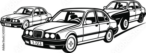 Road Traffic Accident Scene Vector Collection – Car Crash, Collision & Safety Illustrations Set