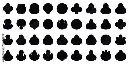 Φωτογραφία Diverse collection of abstract blob shapes, organic forms, and fluid elements