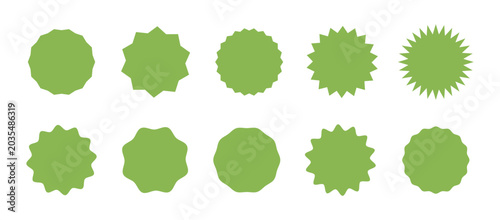 Tableau sur toile Circle green stickers
