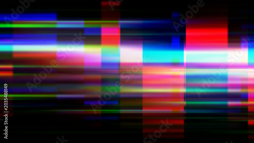 Bild auf Leinwand Abstract RGB Digital Glitch Background with Light Streaks