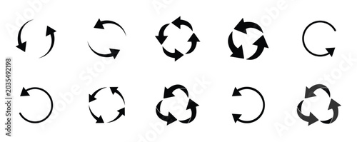 Tableau sur toile Circle arrow icon set