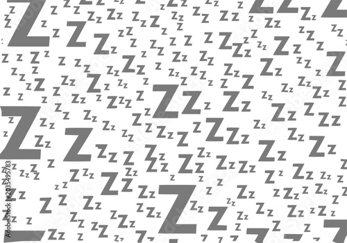 A pattern of zs representing sleep and rest