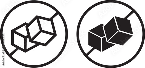Photos Dietary sugar free icons in a minimalist style, featuring premium low-calorie an