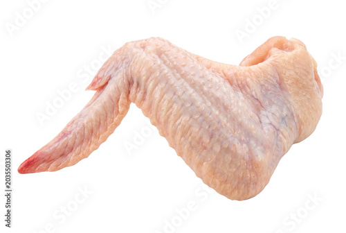 Fresh Raw Chicken Wing Isolated