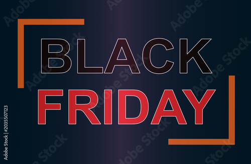 Black Friday poster, sales on the day of the event.	