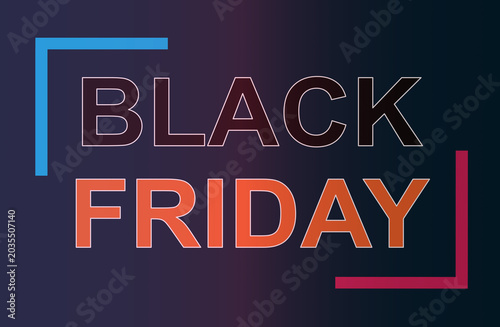 Black Friday poster, sales on the day of the event.	
