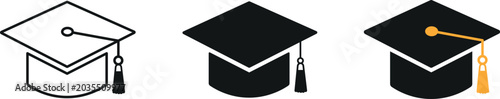 Bild auf Leinwand Graduation Cap icons, graduation symbol, university, education symbol