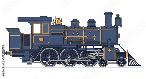 Tableau sur toile Vintage Steam Locomotive Train Engine Model.
